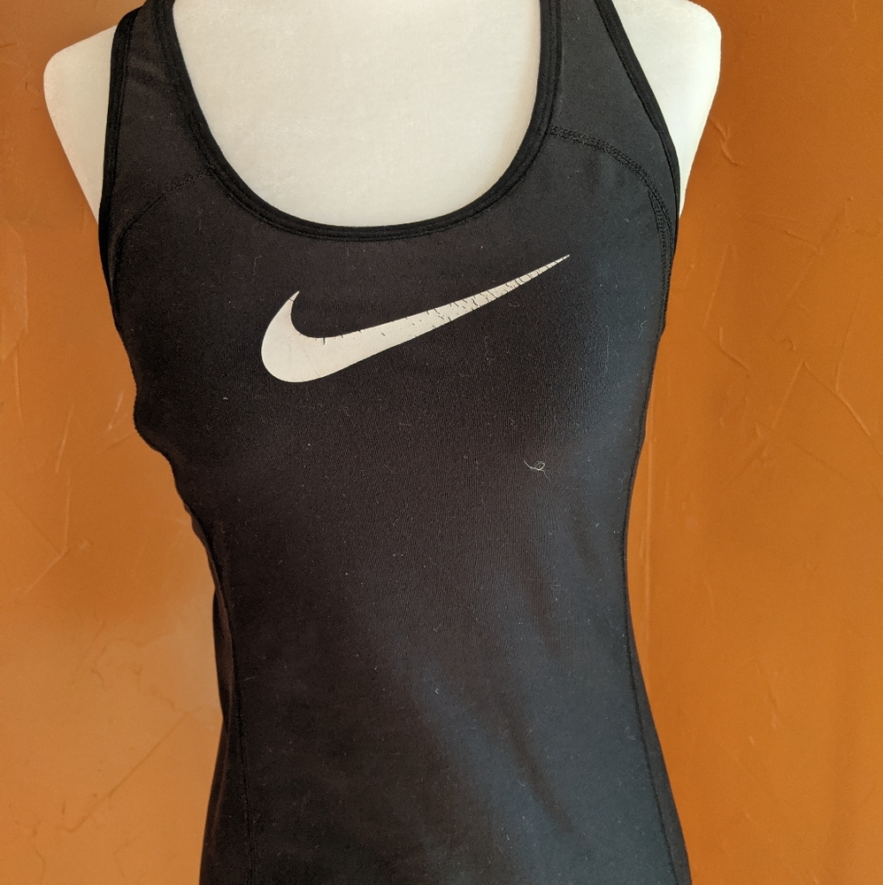 Nike black racer back tank